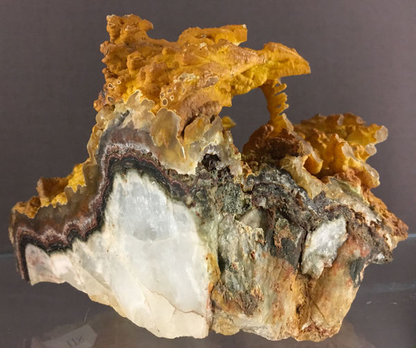 Ruskin mineral Chalcedony on quartz