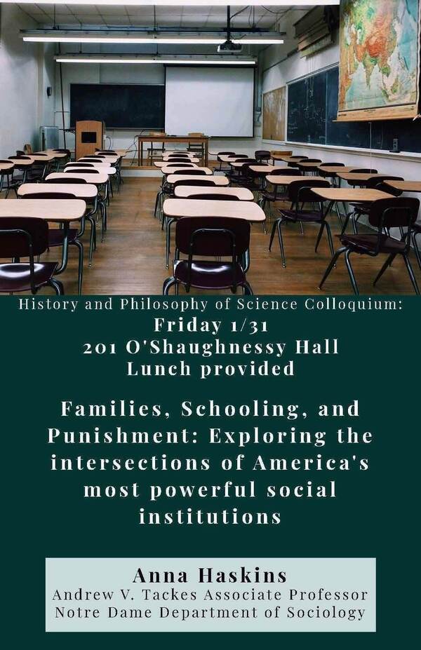 HPS 1.31 Colloquium poster with Anna Haskins